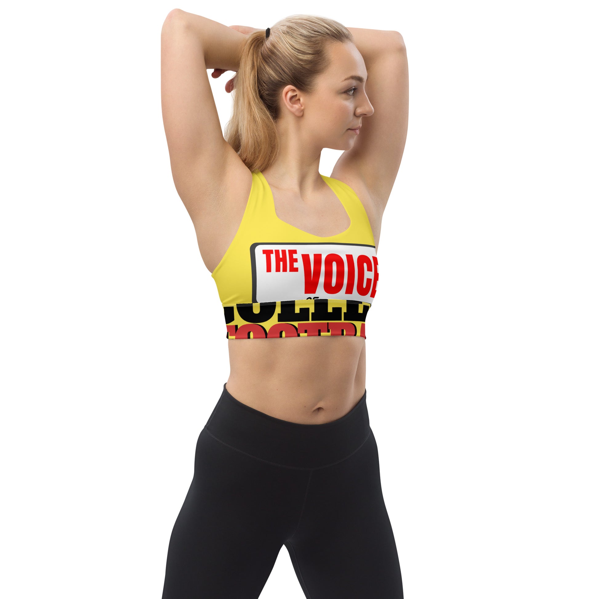 Longline Voice of College Football sports bra – Quality Network