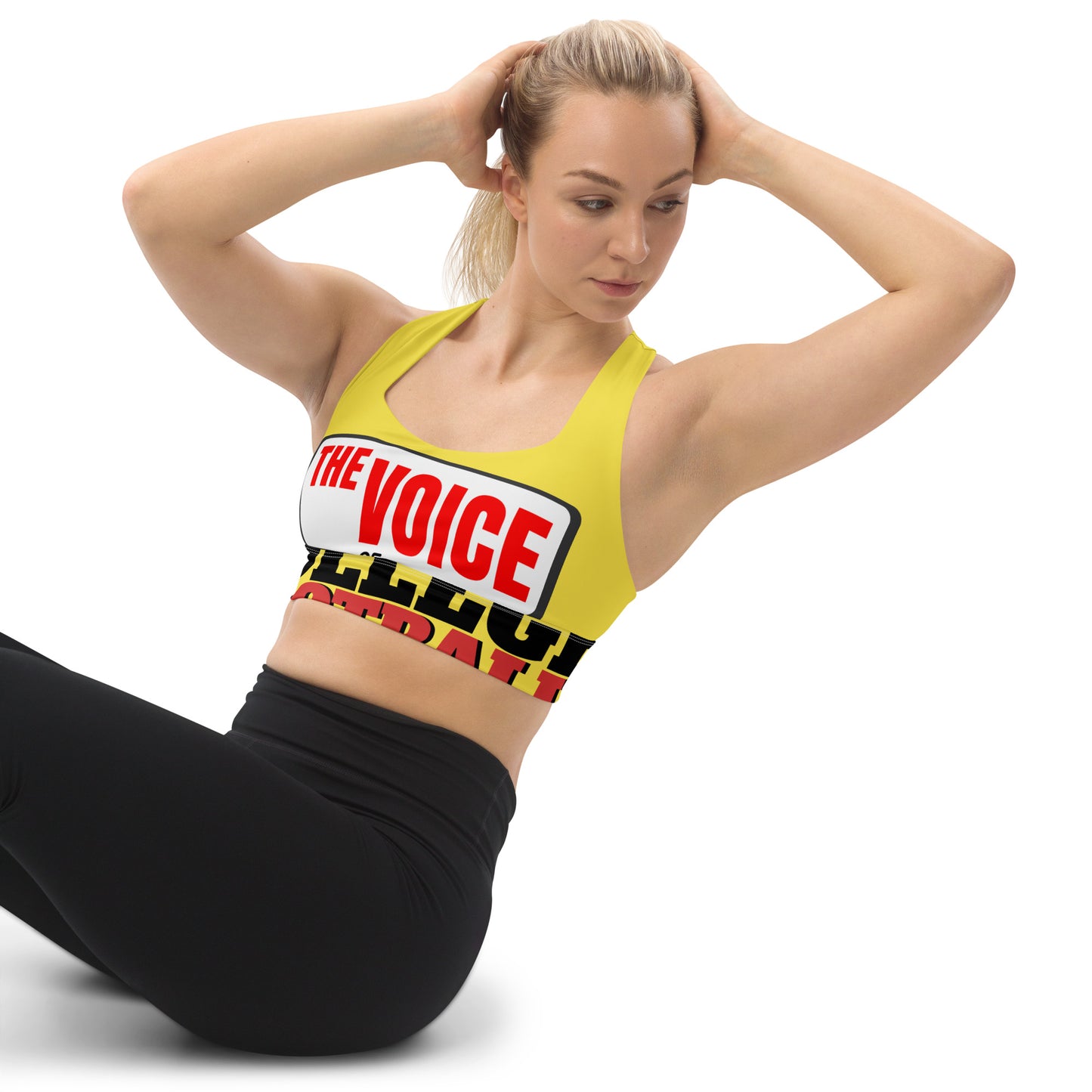 Longline Voice of College Football sports bra