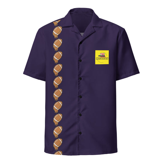 Unisex Michigan Football button shirt