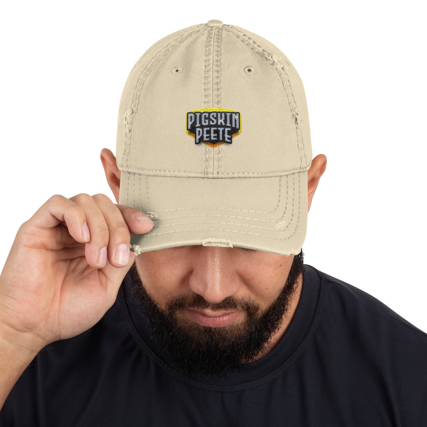 Pigskin Peete Distressed Dad Hat