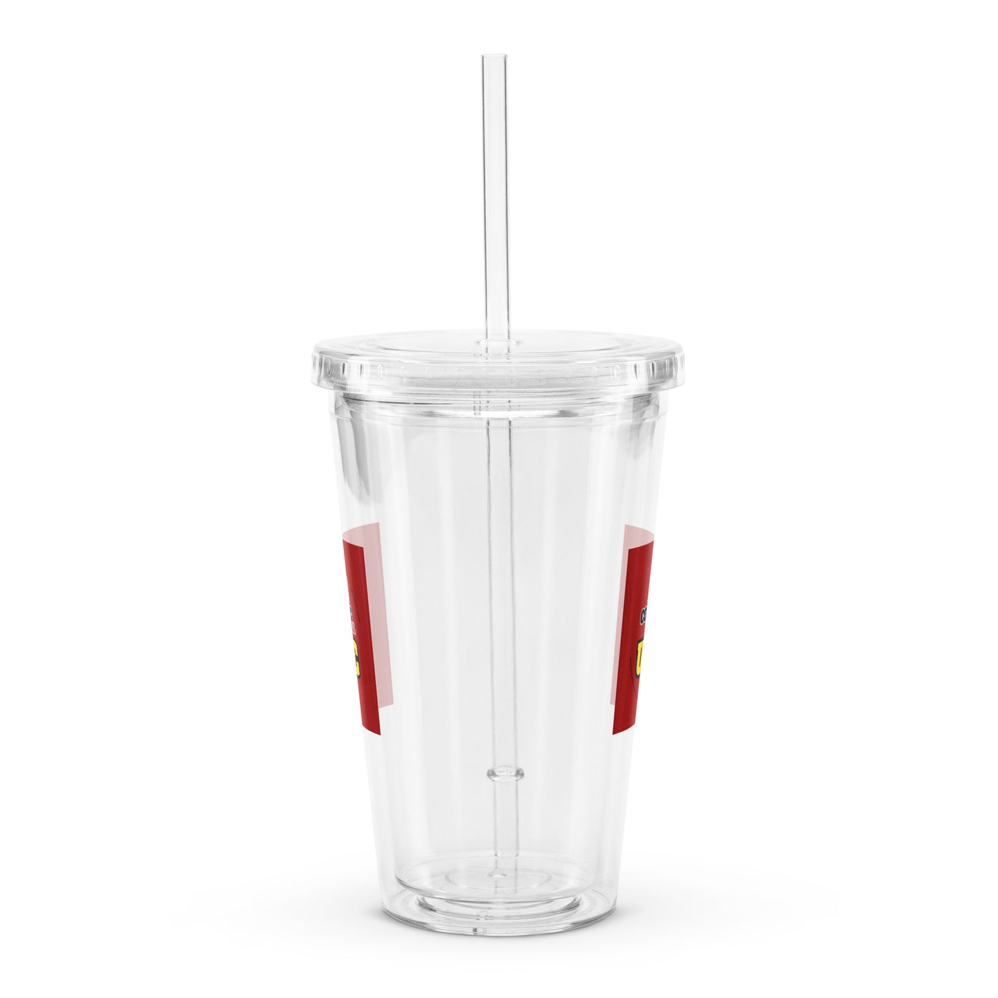 Clear plastic USC tumbler