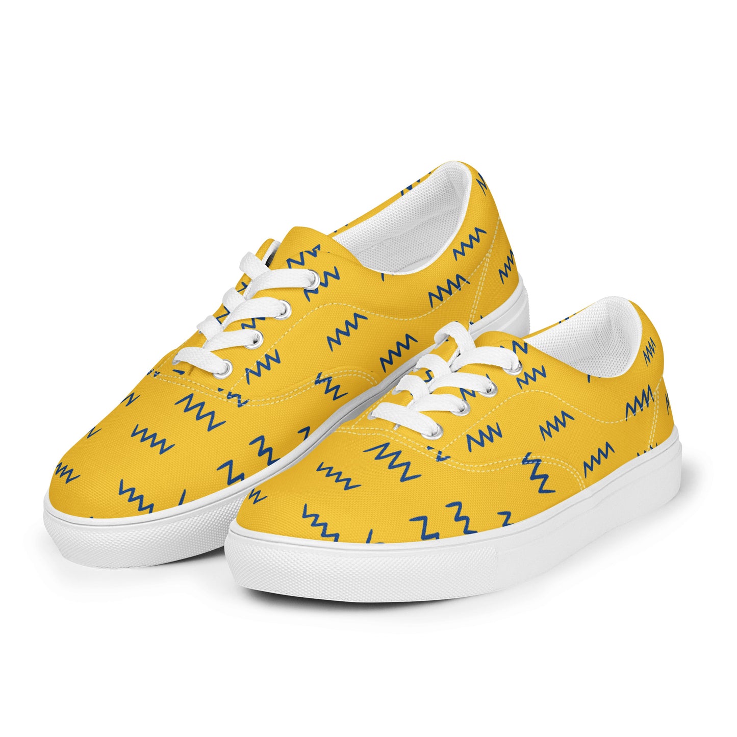 Men’s lace-up canvas WVU shoes