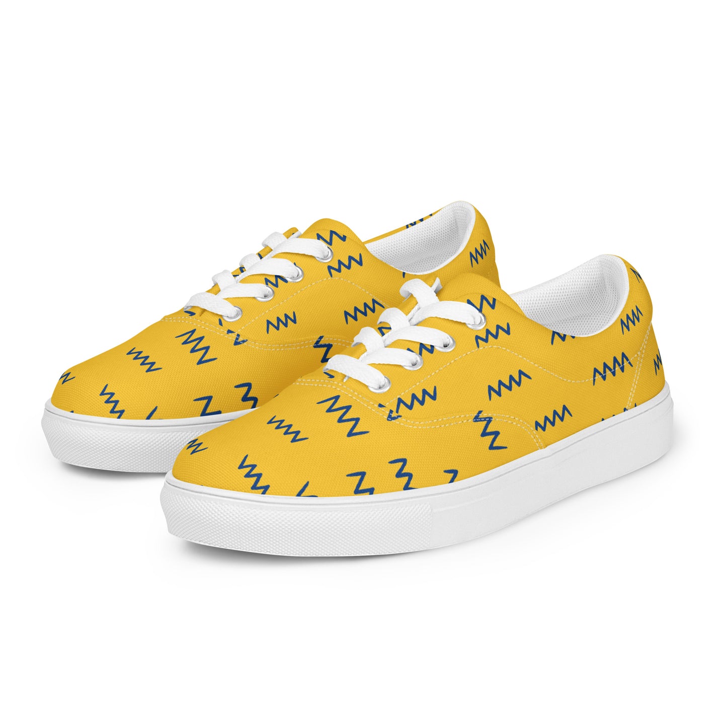 Men’s lace-up canvas WVU shoes