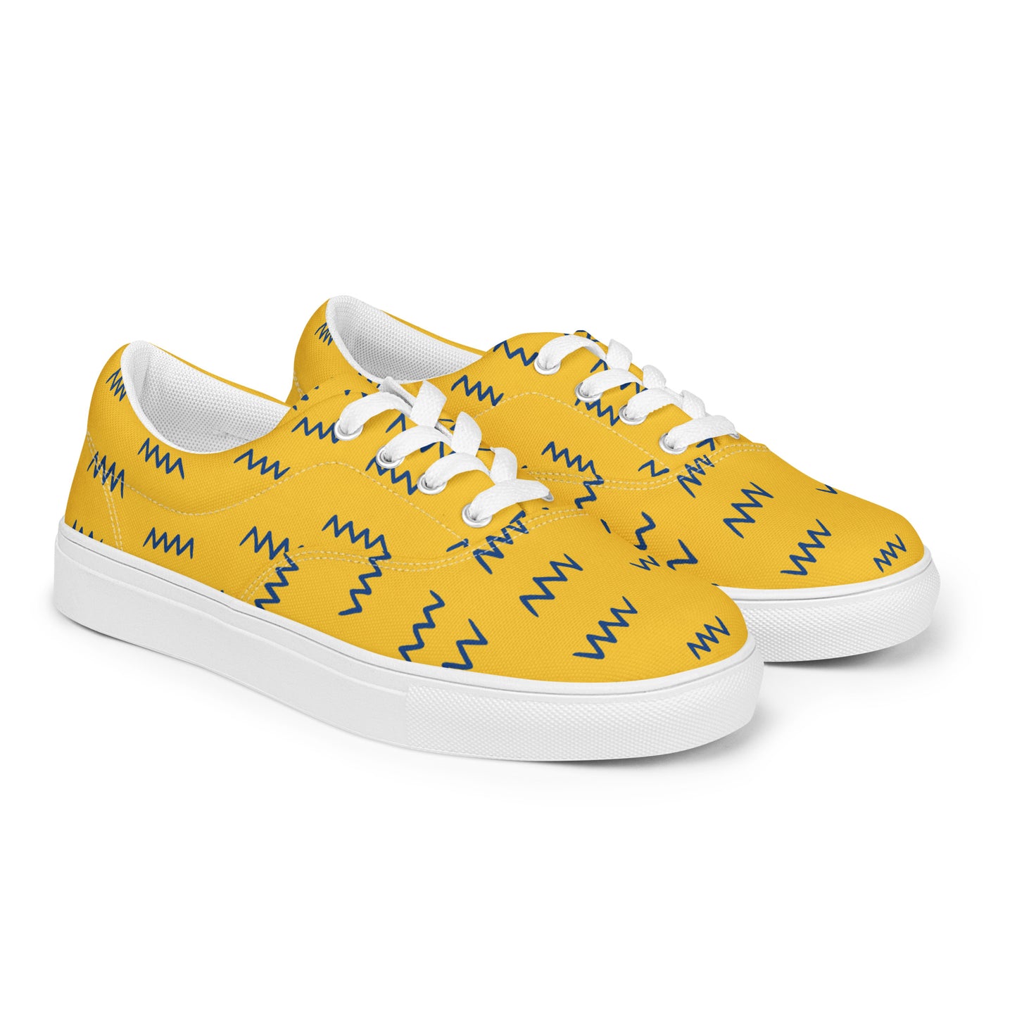 Men’s lace-up canvas WVU shoes