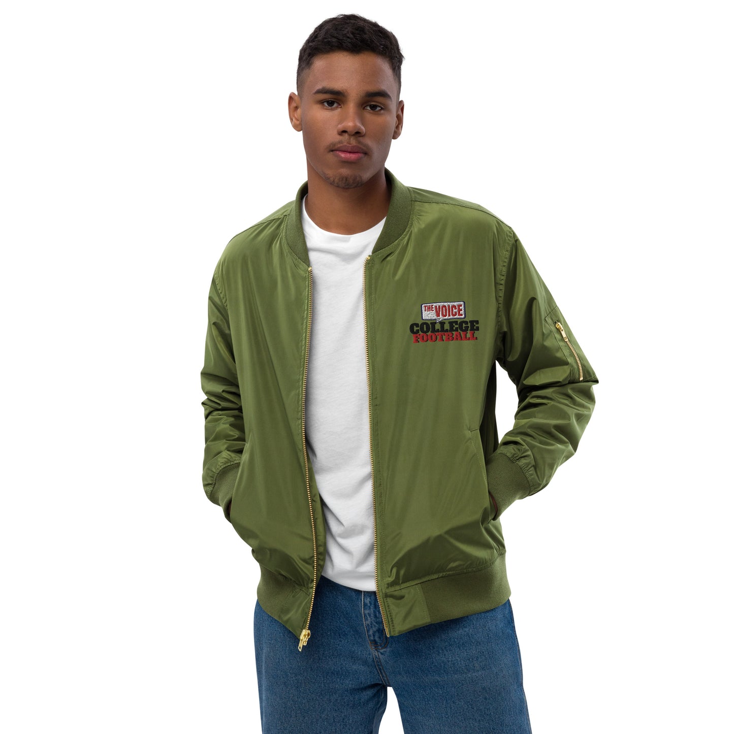 Premium recycled bomber jacket The Voice of College Football