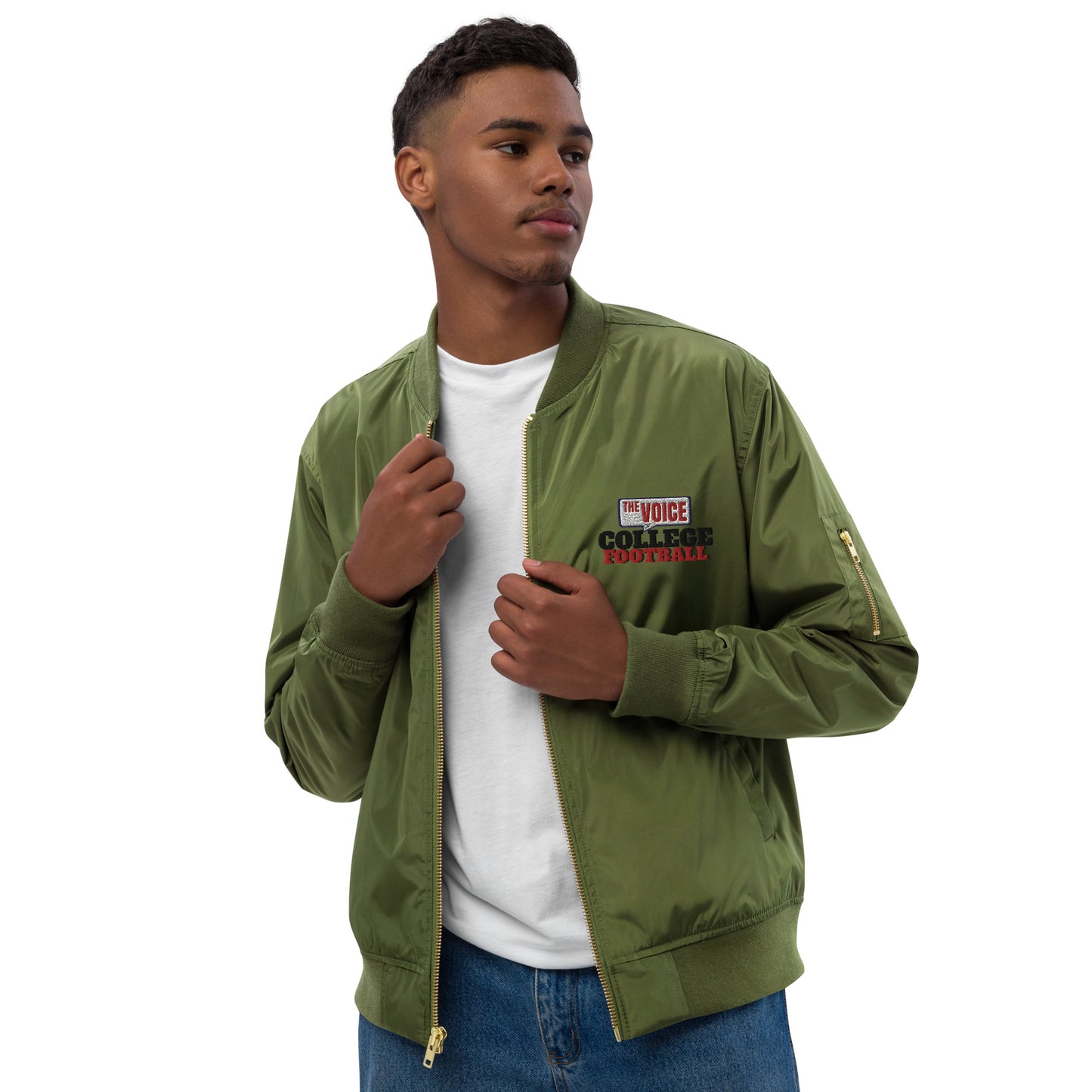 Premium recycled bomber jacket The Voice of College Football