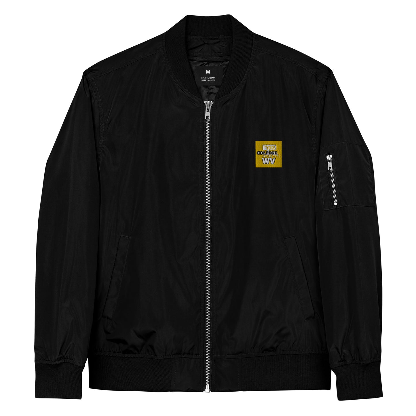 Premium recycled WVU Football bomber jacket