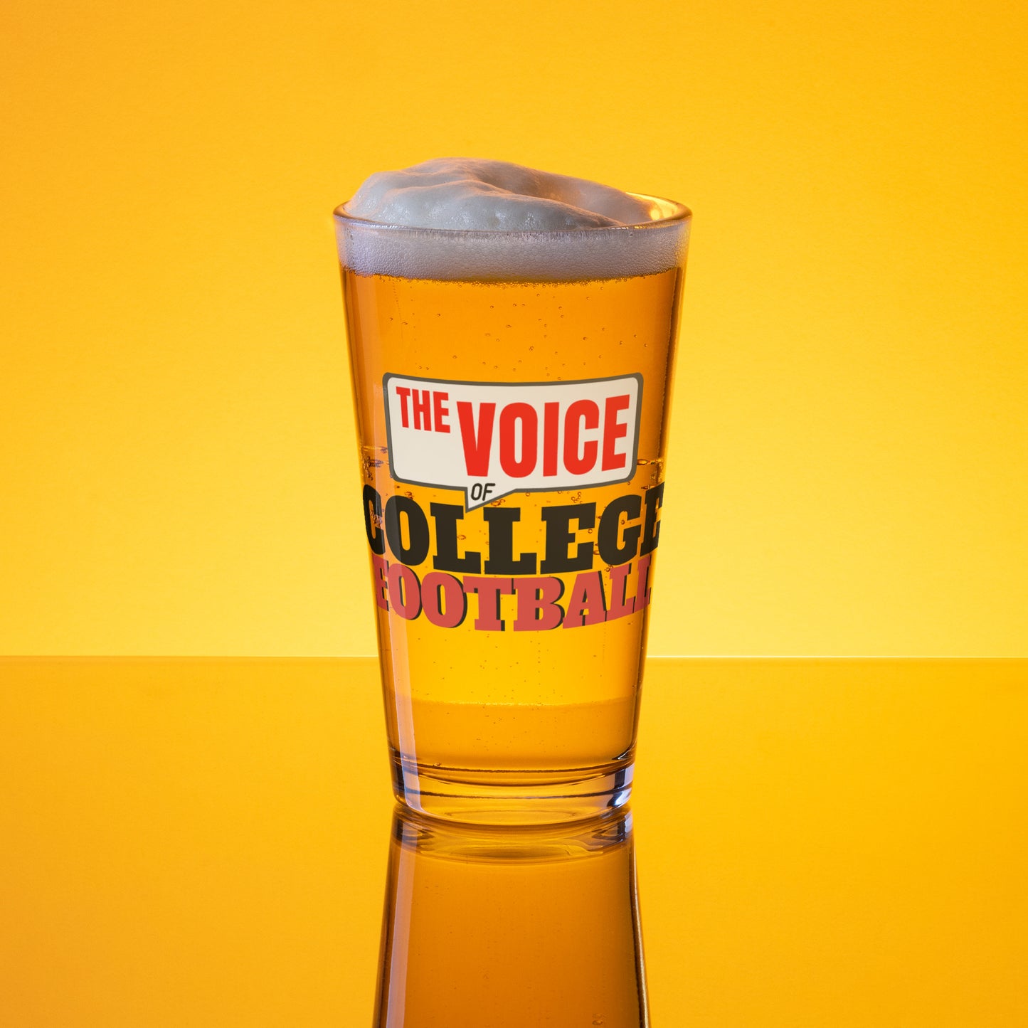 Shaker pint glass The Voice of College Football