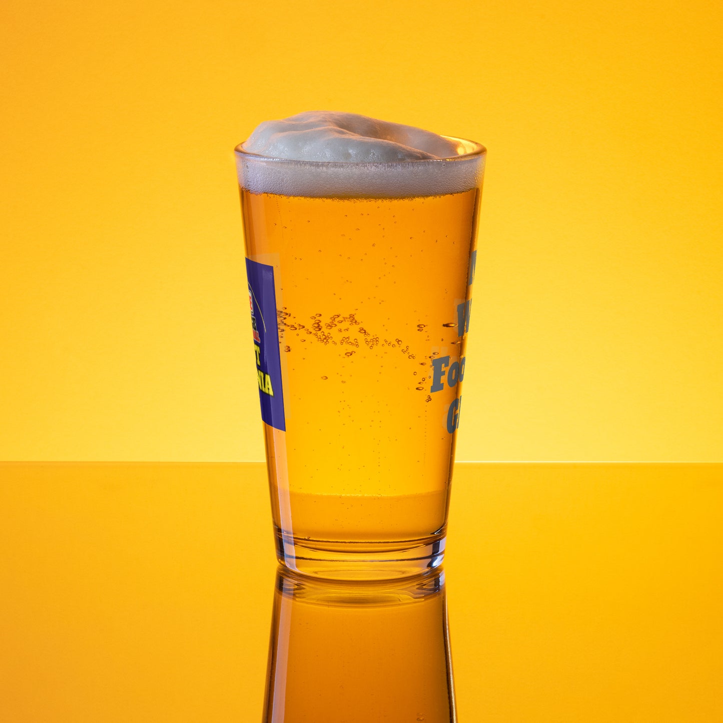 Shaker WVU pint glass