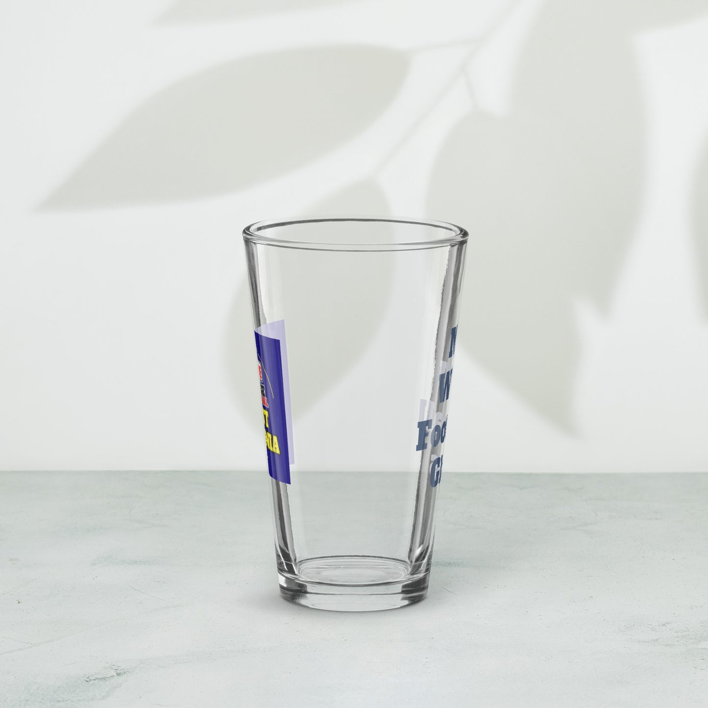 Shaker WVU pint glass