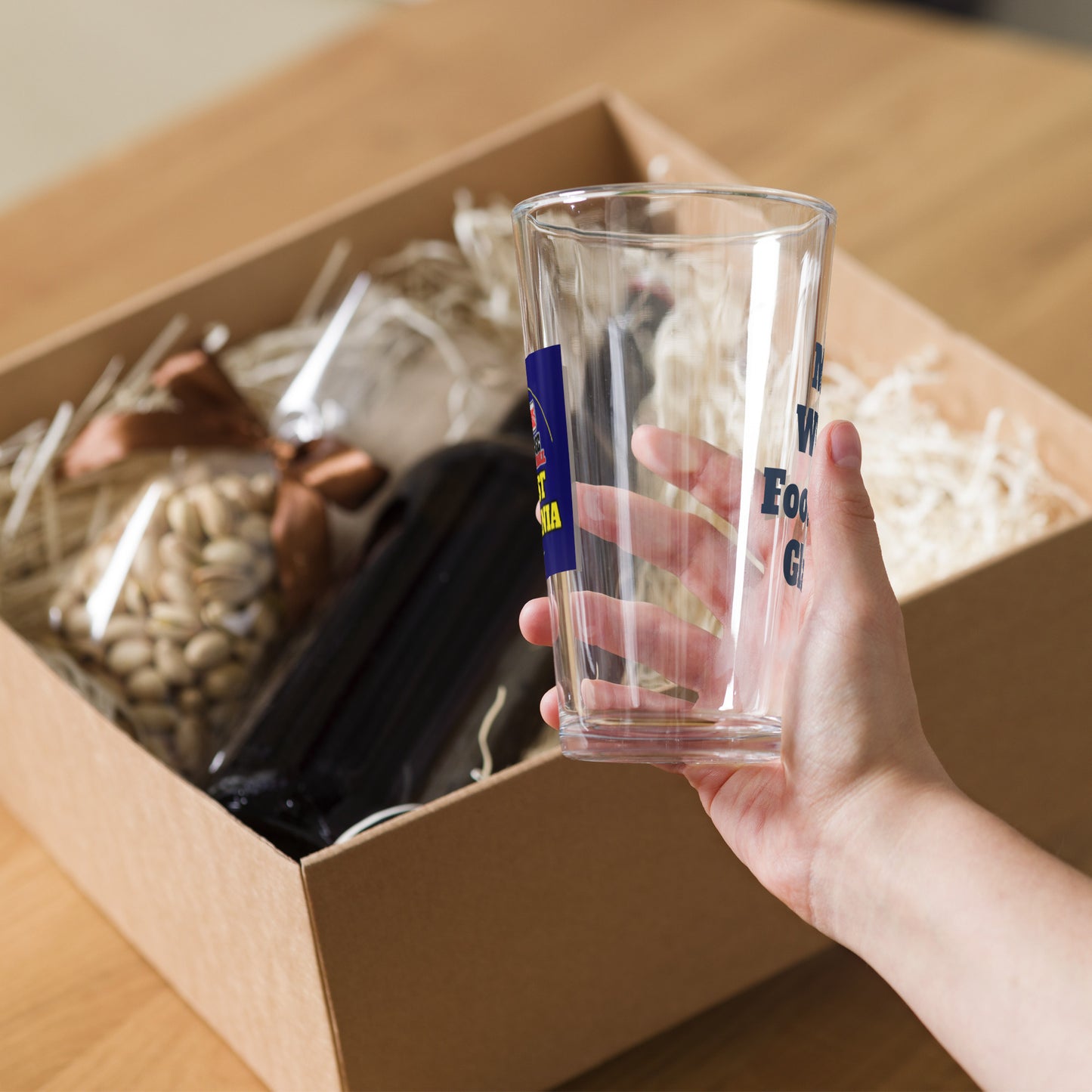 Shaker WVU pint glass