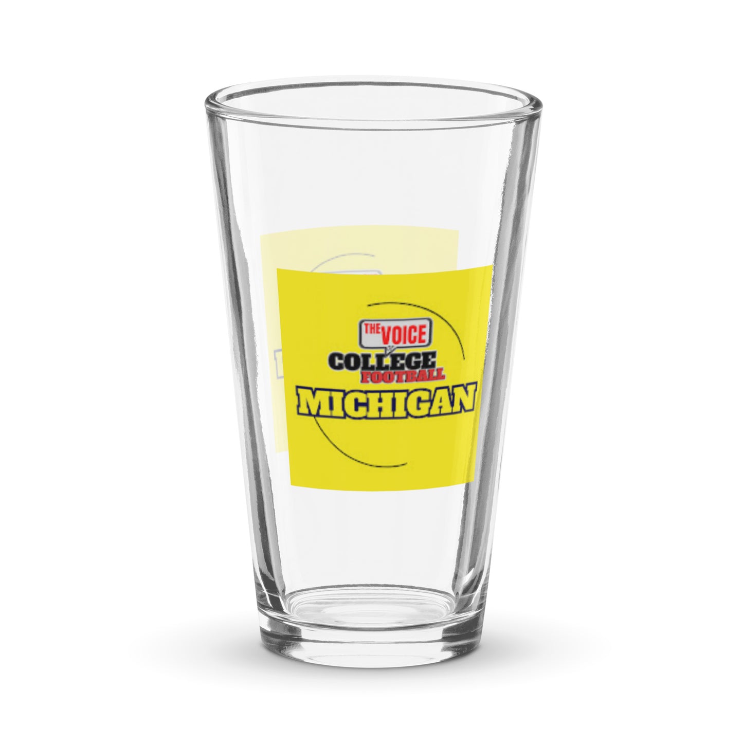 Michigan Football Shaker pint glass