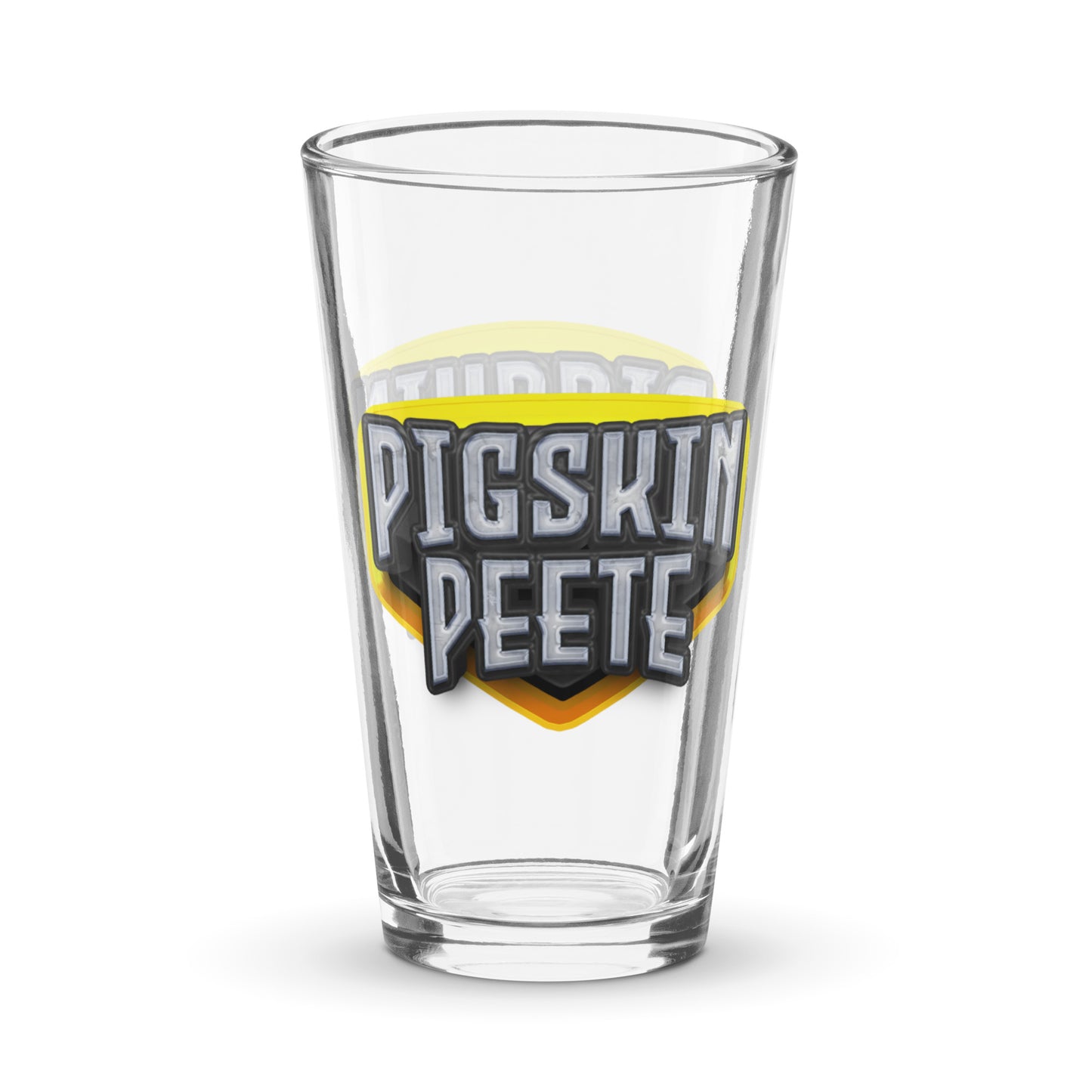 Pigskin Peete Shaker pint glass