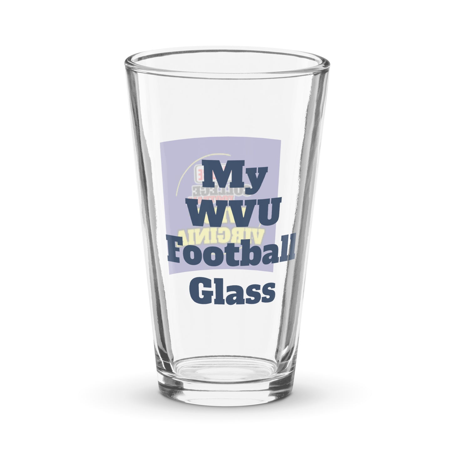 Shaker WVU pint glass