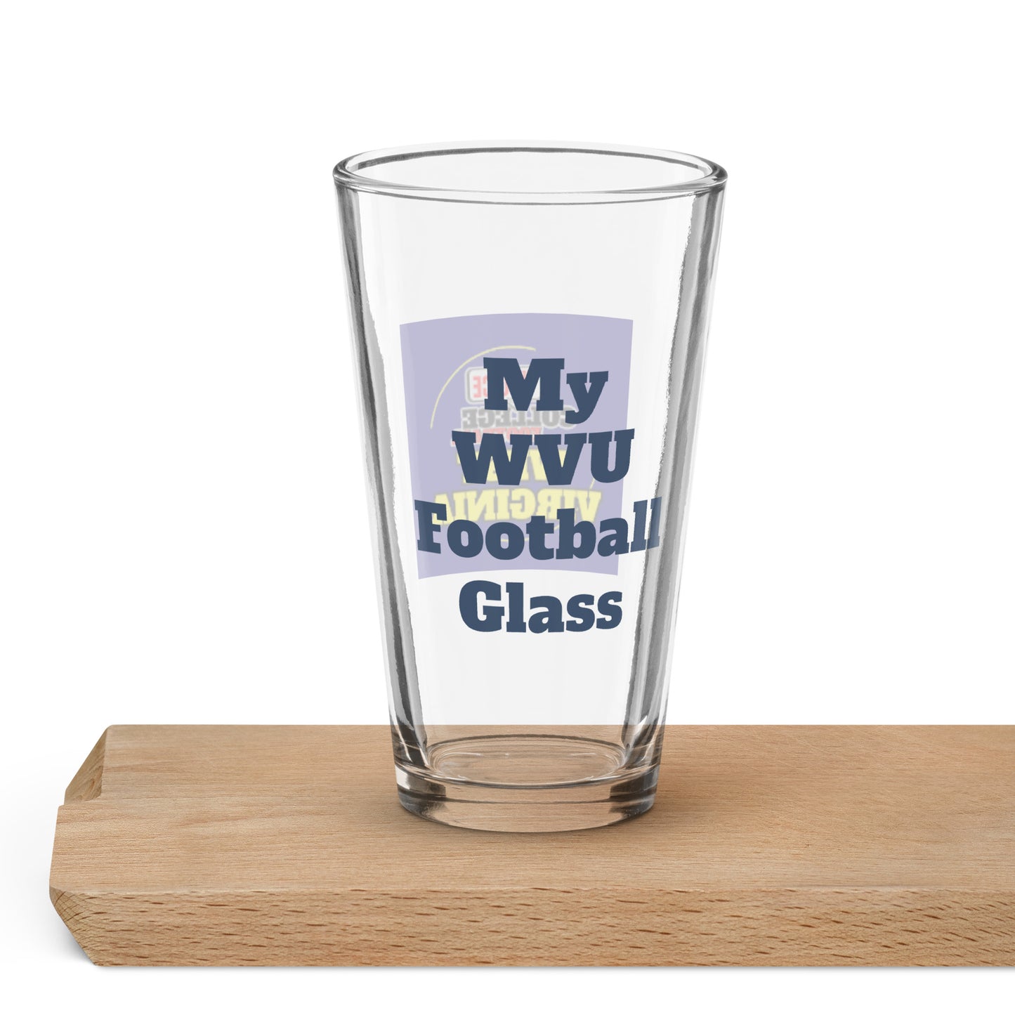 Shaker WVU pint glass