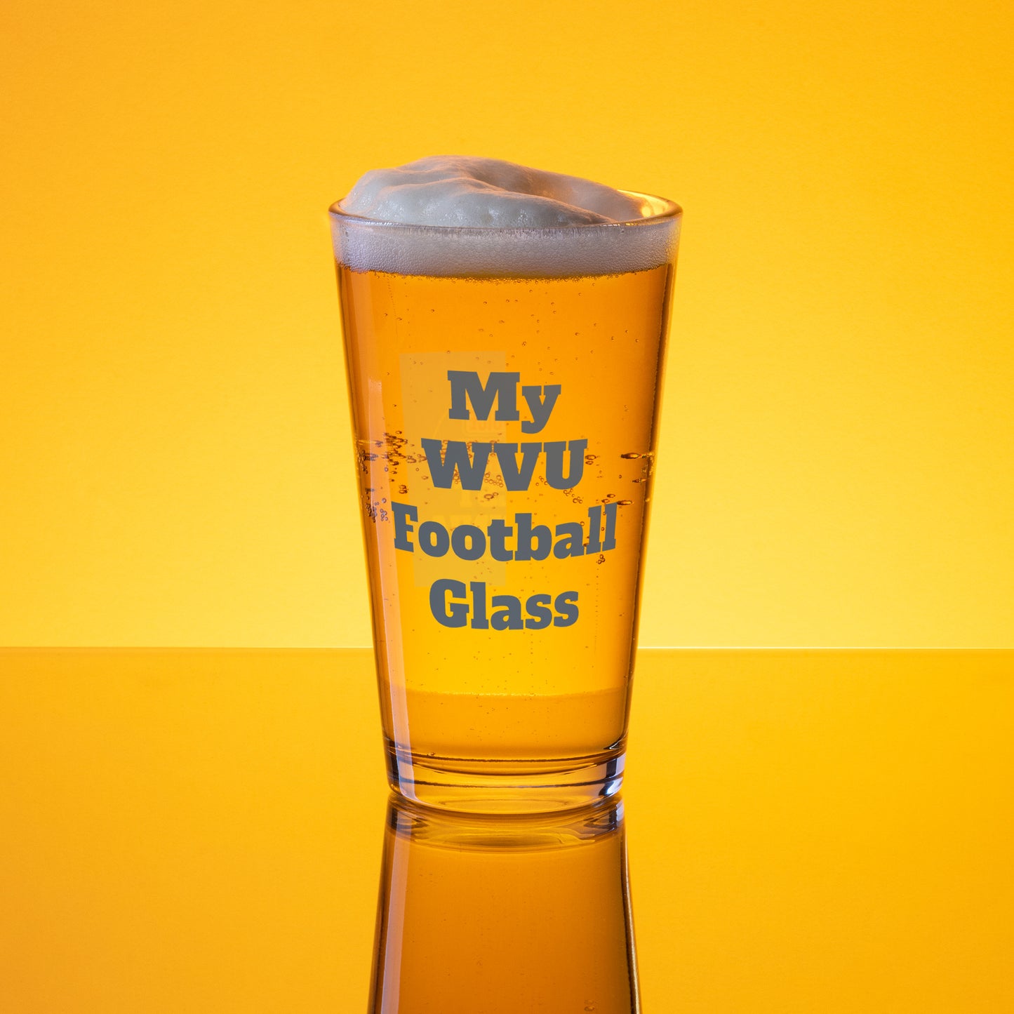 Shaker WVU pint glass