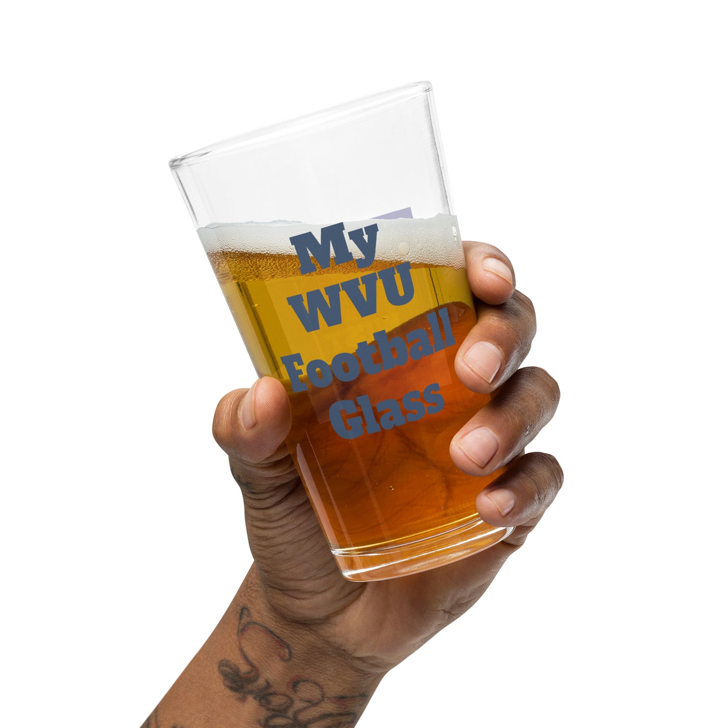 Shaker WVU pint glass