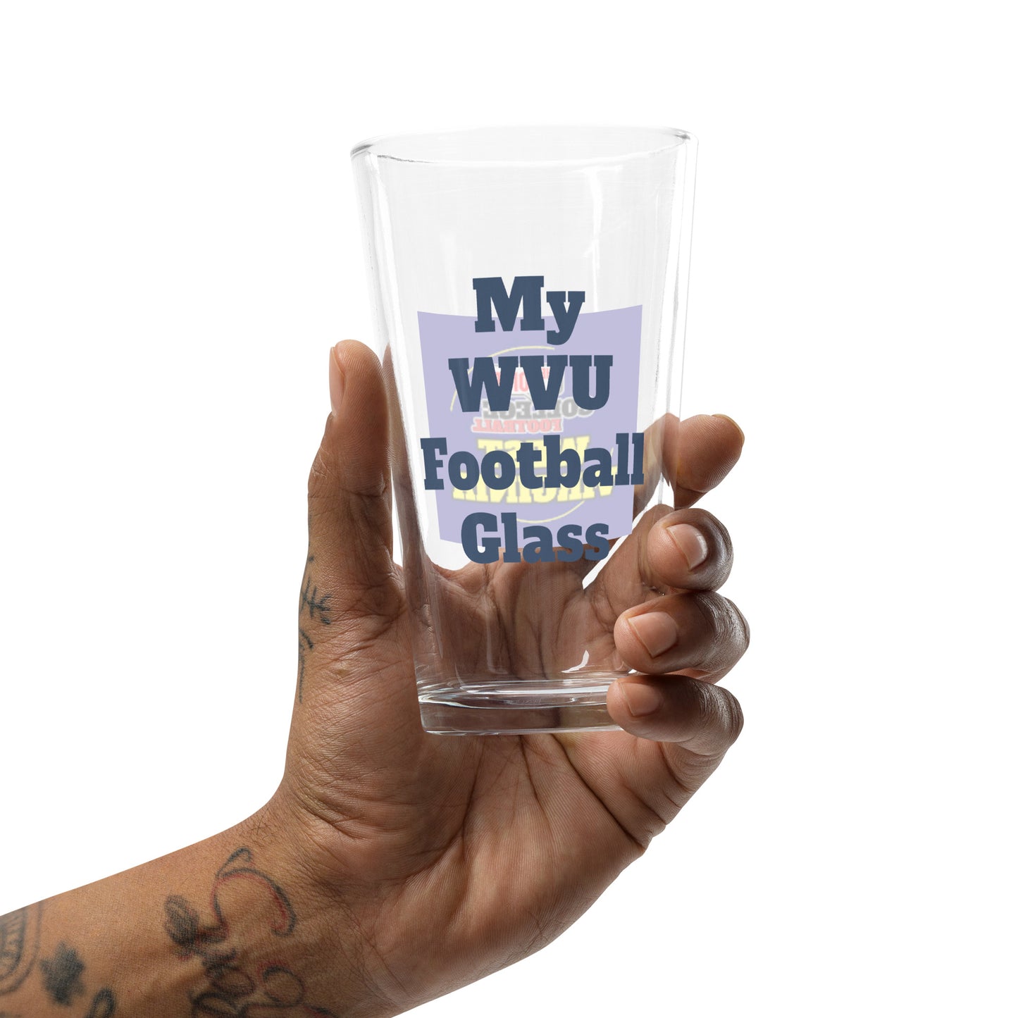 Shaker WVU pint glass