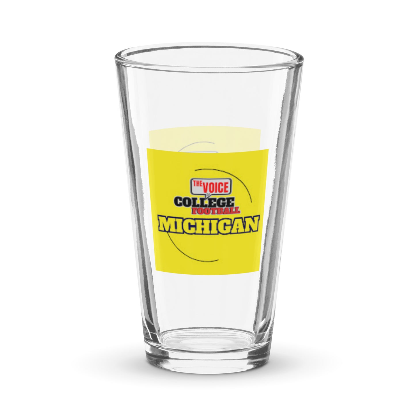 Michigan Football Shaker pint glass