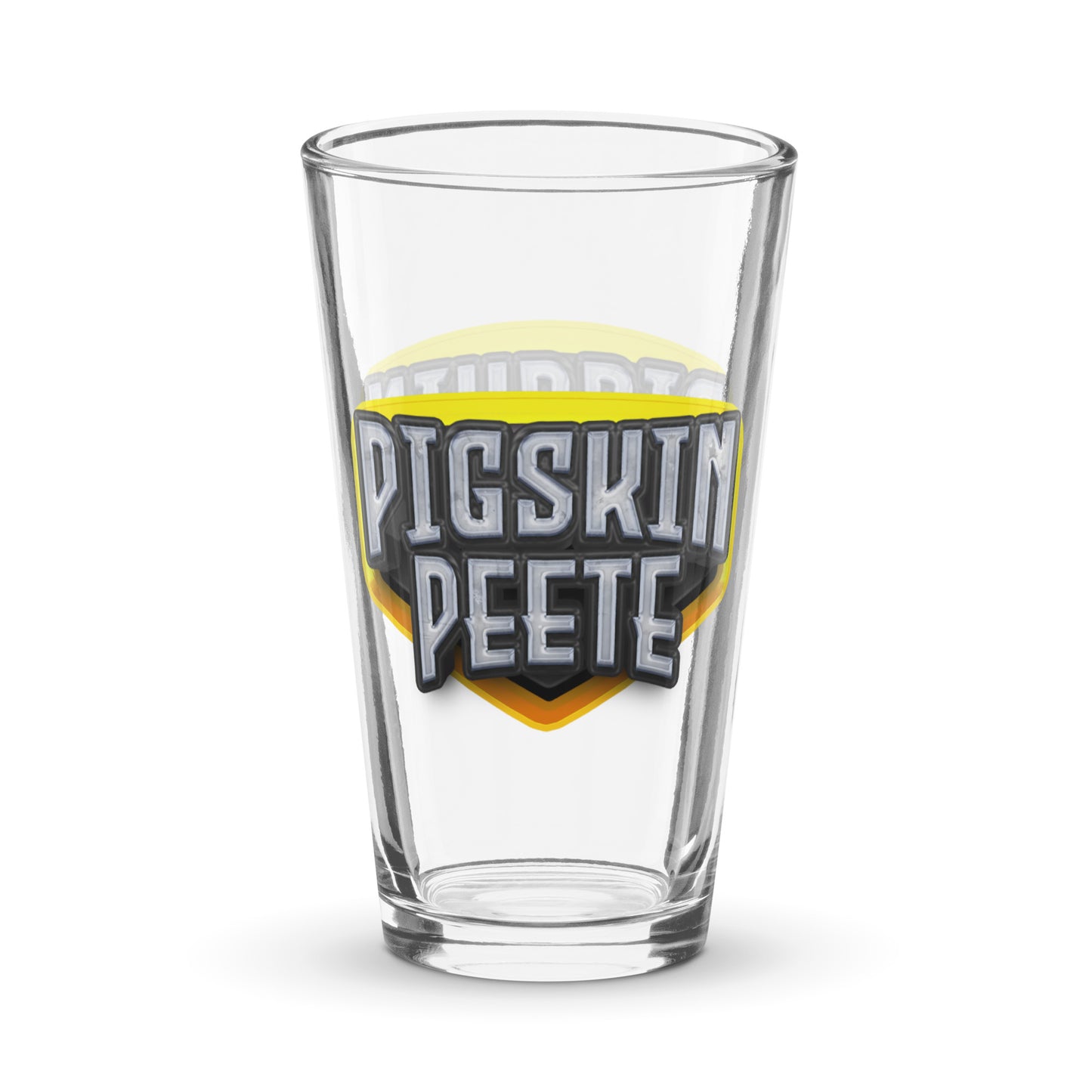 Pigskin Peete Shaker pint glass