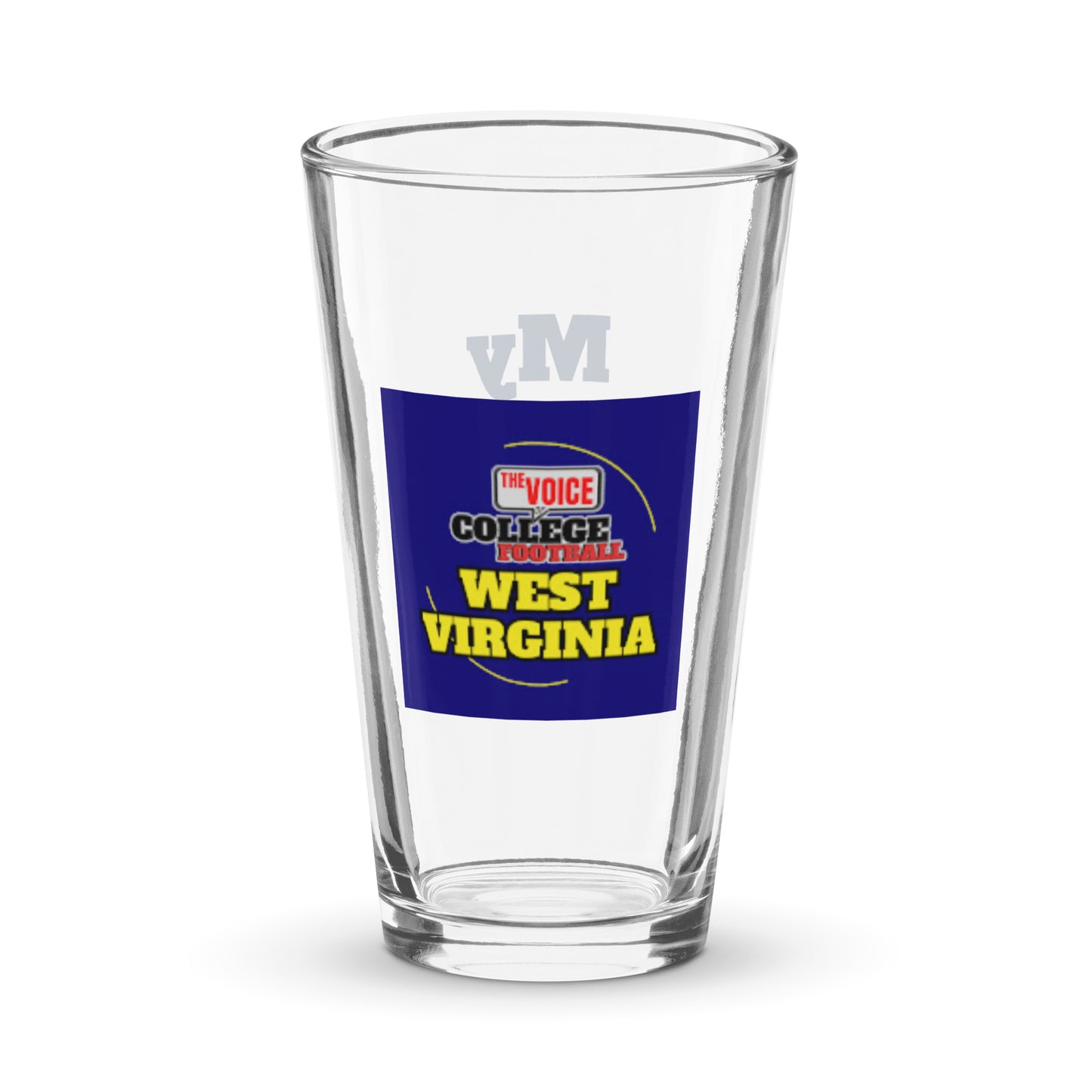 Shaker WVU pint glass