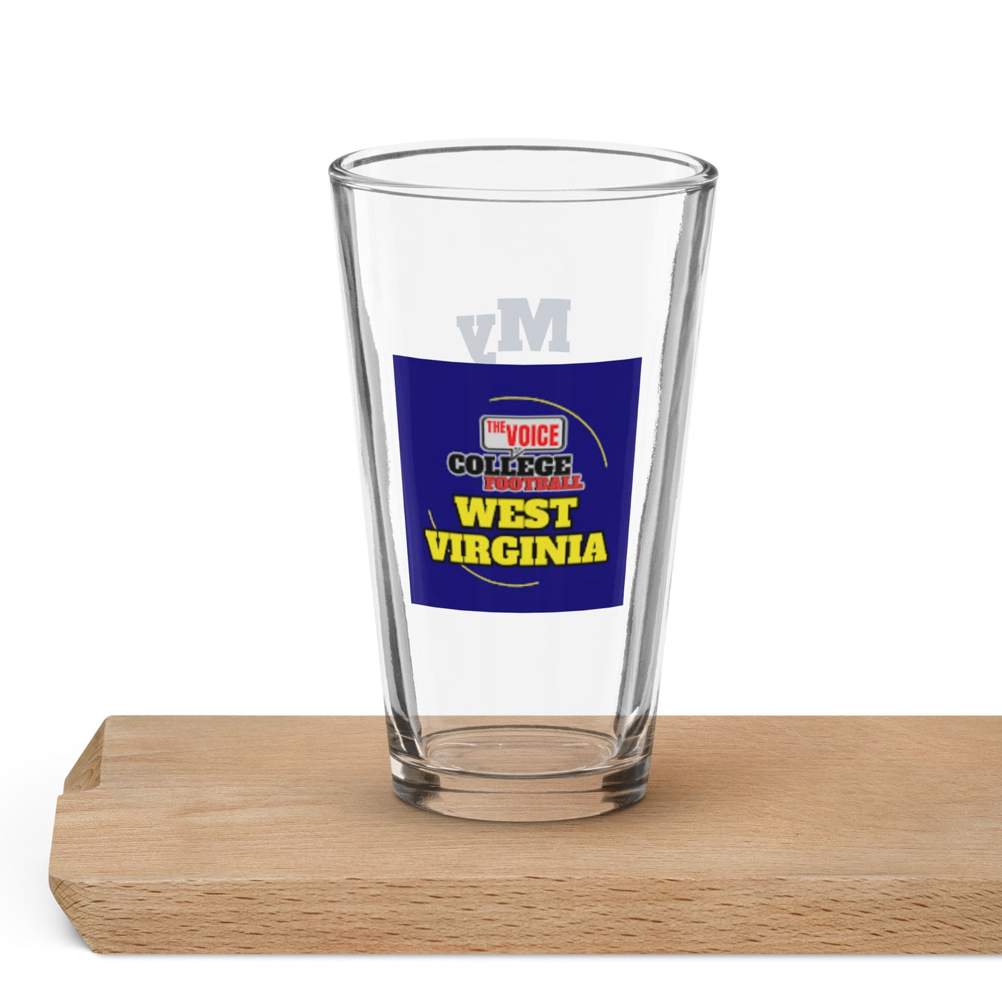 Shaker WVU pint glass