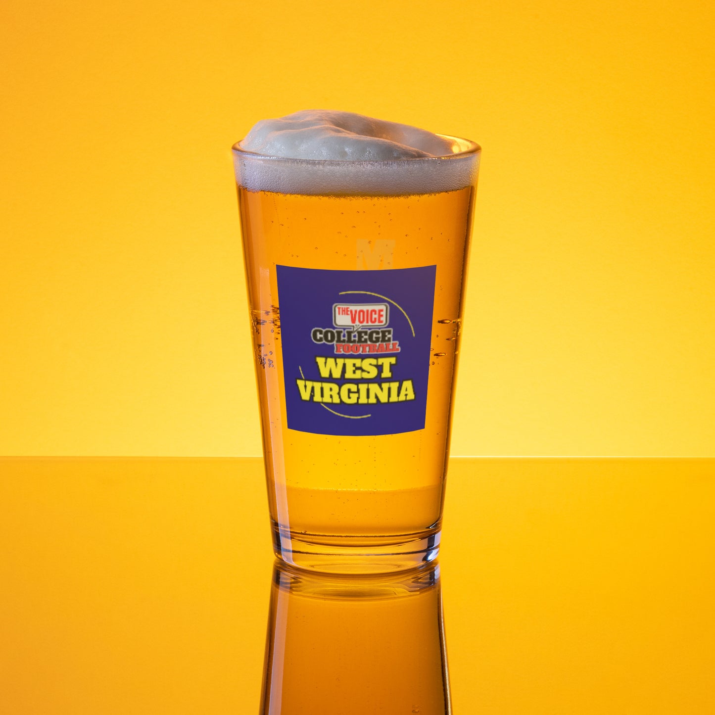 Shaker WVU pint glass