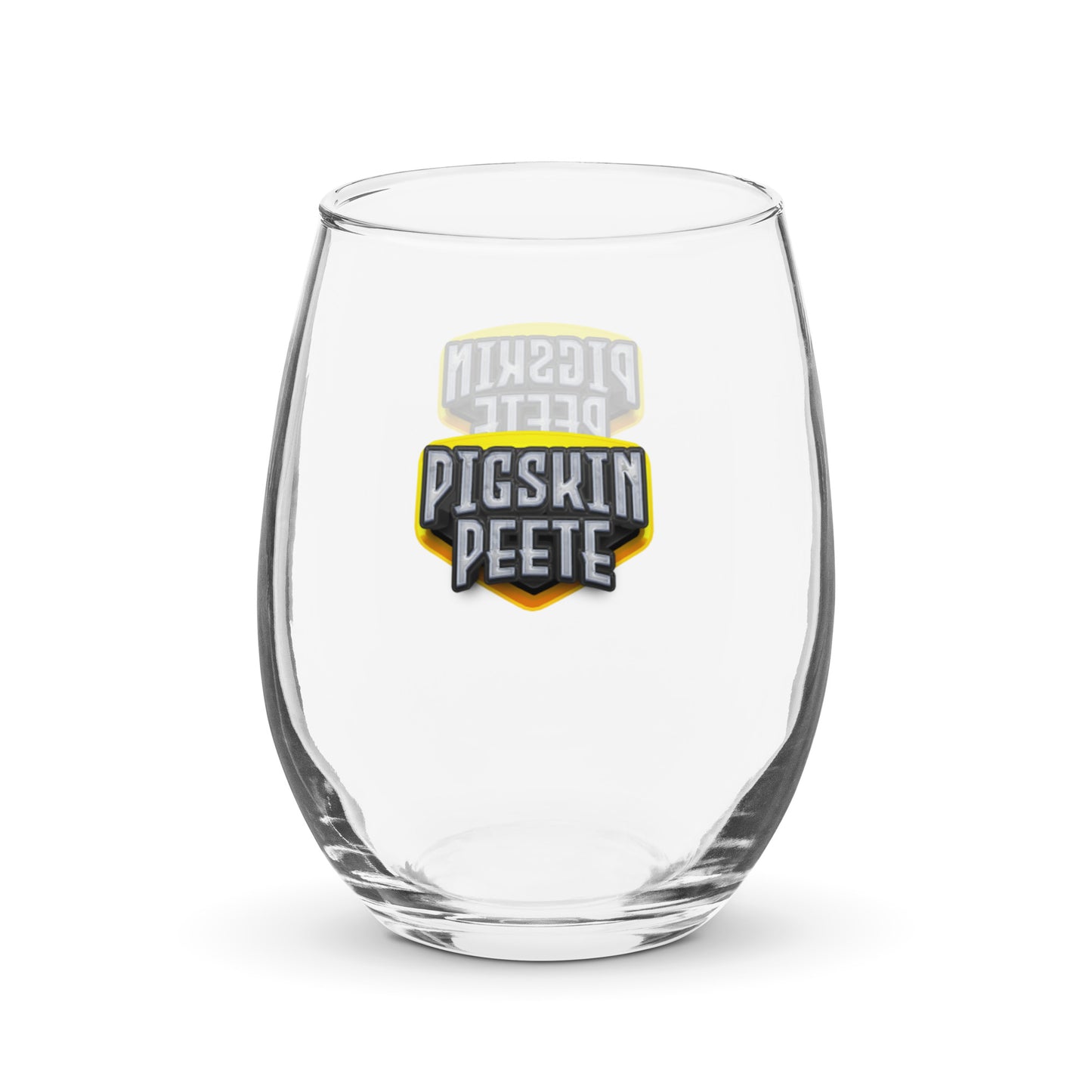 Stemless Pigskin Peete wine glass