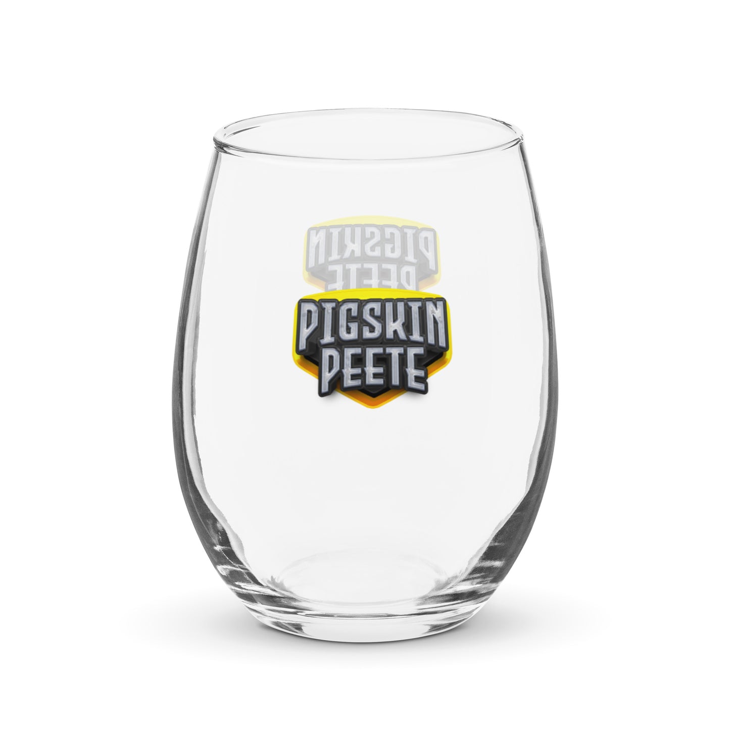 Stemless Pigskin Peete wine glass