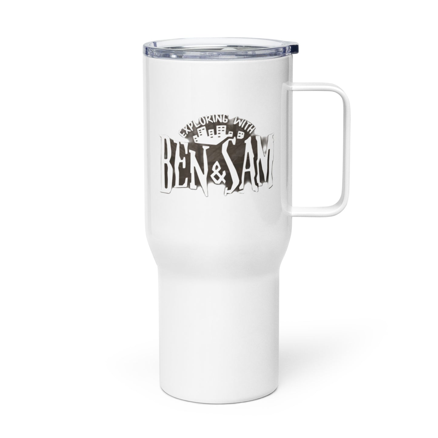 Travel mug with a handle From Exploring with Ben and Sam