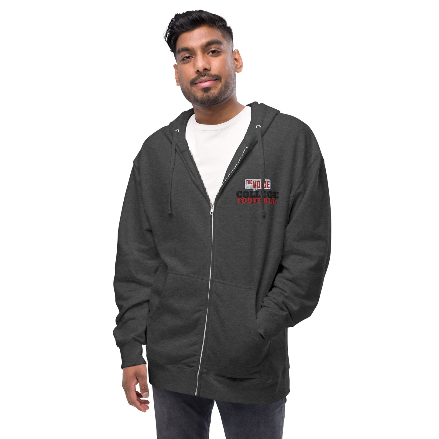 Unisex fleece zip up hoodie The Voice of College Football