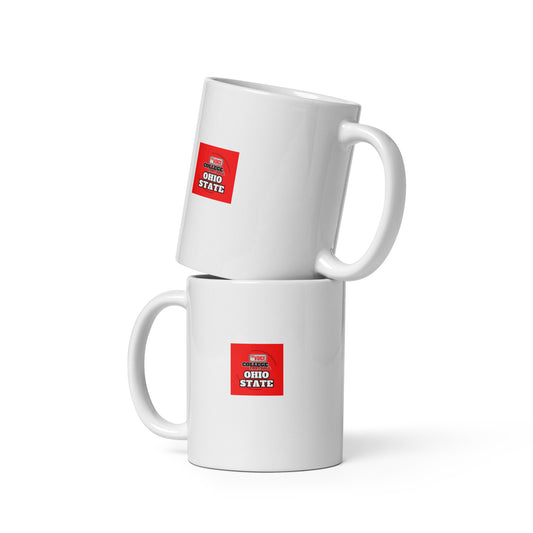 White glossy OSU VOCFB mug