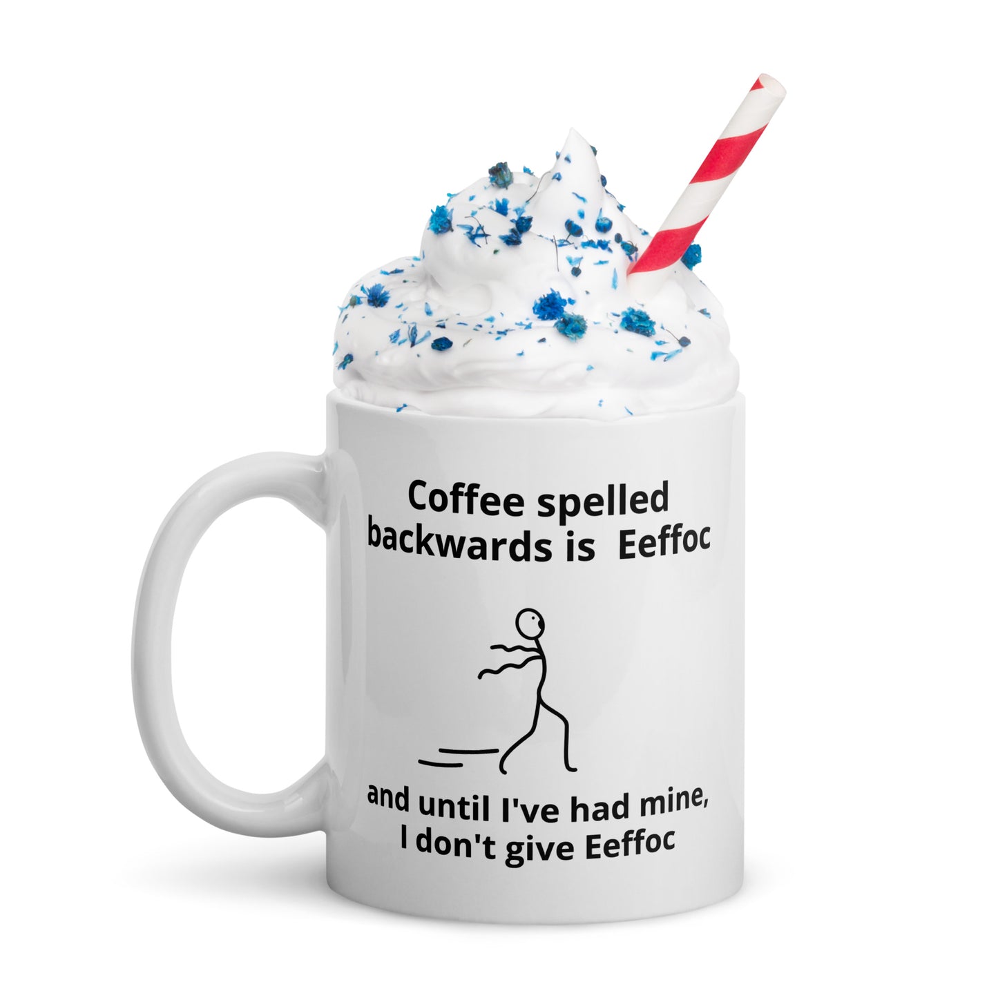 White glossy Eeffoc mug