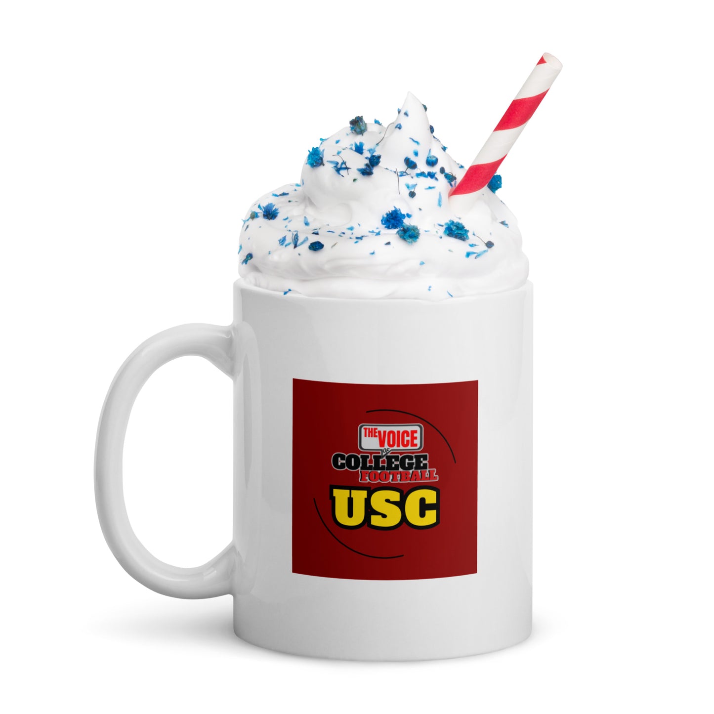 White glossy USC mug