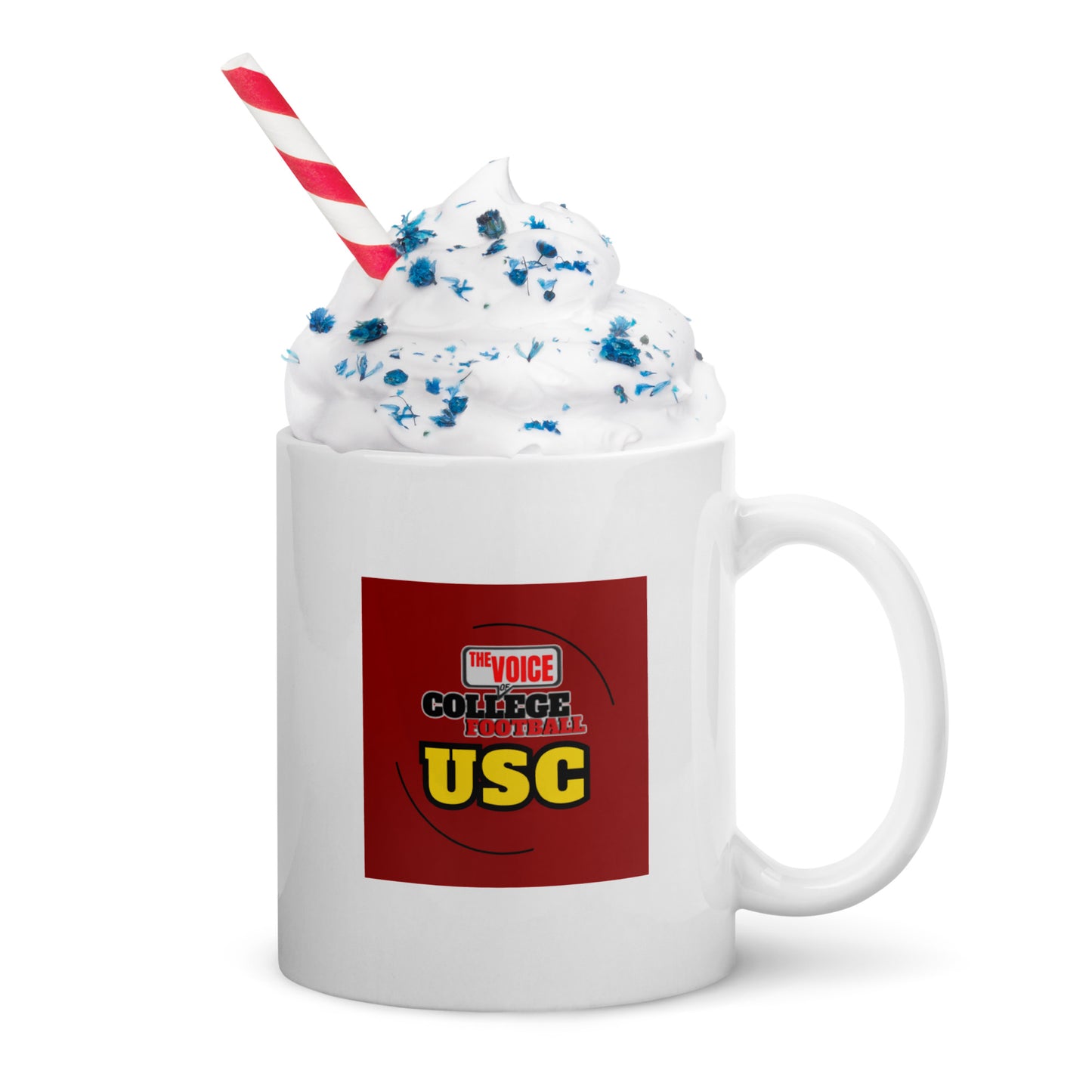 White glossy USC mug